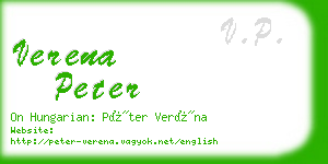 verena peter business card
